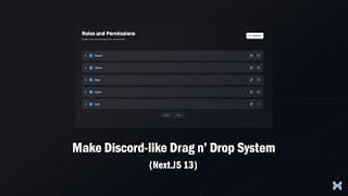 Make Discord like Drag n' Drop System (Next.JS 13)